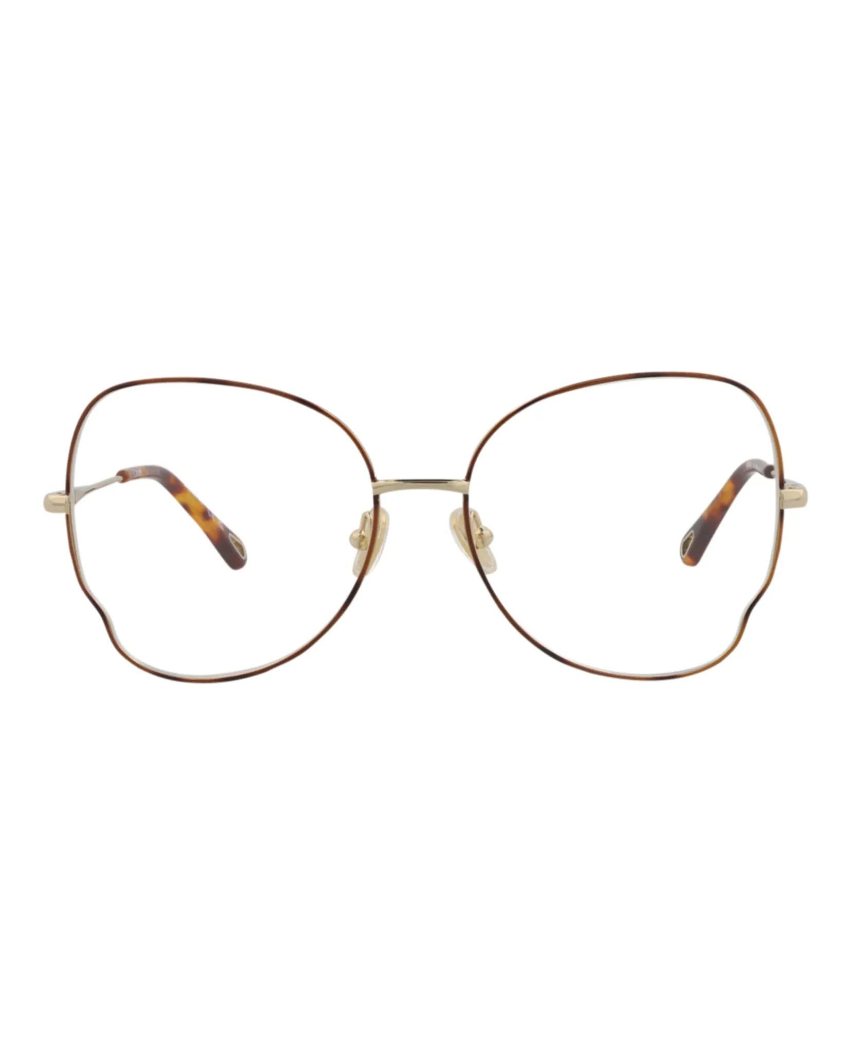 Chloé CH 0098O 30012434 008 Cat-Eye Metal Gold Optical Frames with Transparent Lens sold by Gaffos