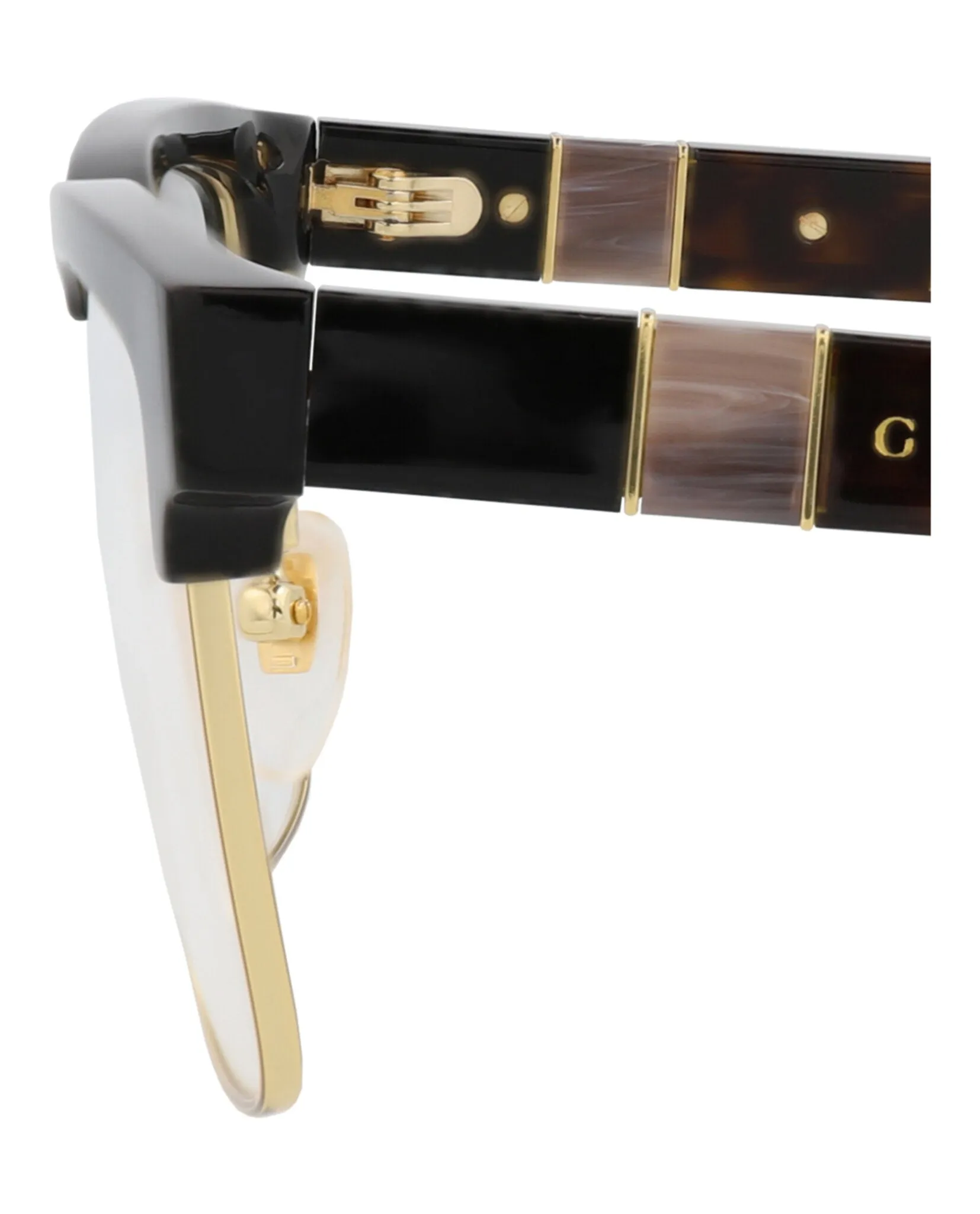 Gucci GG 0605O 30008100 001 Square Plastic Black Optical Frames with Transparent Lens sold by Gaffos product image thumbnail 4