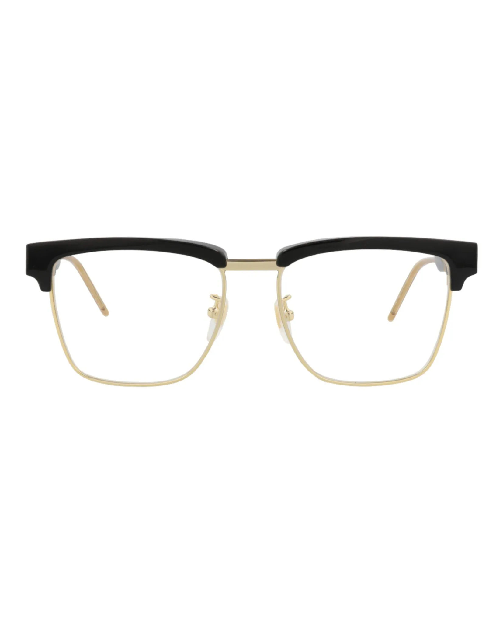Gucci GG 0605O 30008100 001 Square Plastic Black Optical Frames with Transparent Lens sold by Gaffos