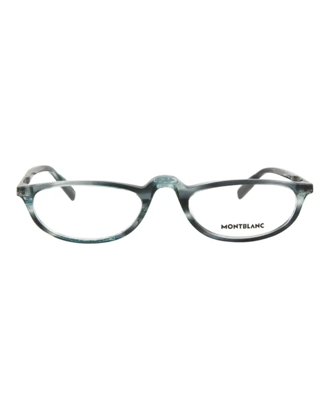 Montblanc MB 0024O 30006848 003 Rectangle Plastic Ruthenium Optical Frames with Transparent Lens sold by Gaffos
