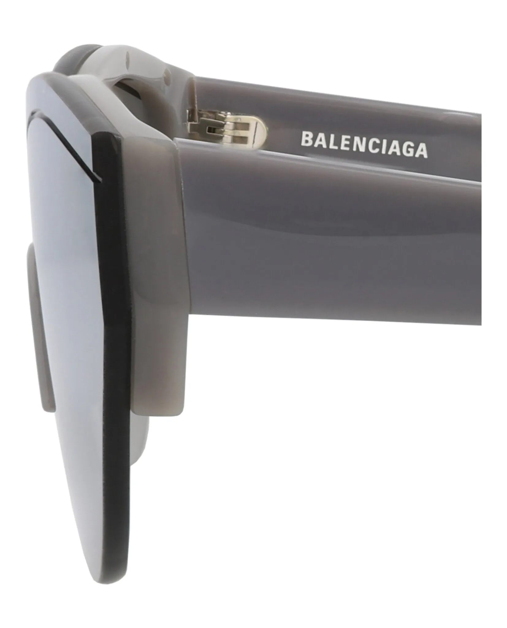 Balenciaga BB 0004S 30006541 012 Shield Plastic Grey Sunglasses with Silver Lens sold by Gaffos product image thumbnail 4