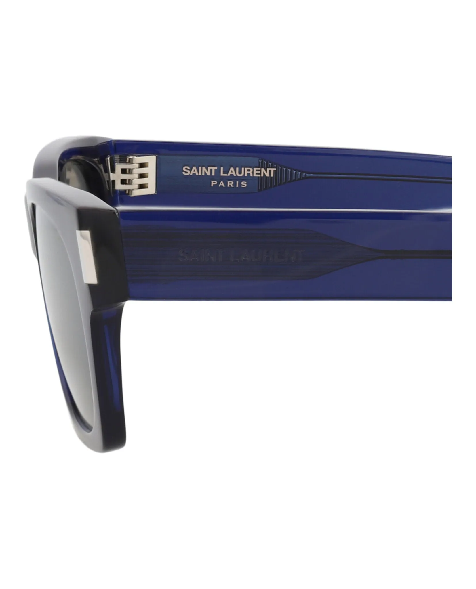 Saint Laurent SL 402 30009329 015 Square Plastic Blue Sunglasses with Silver Lens sold by Gaffos product image thumbnail 4