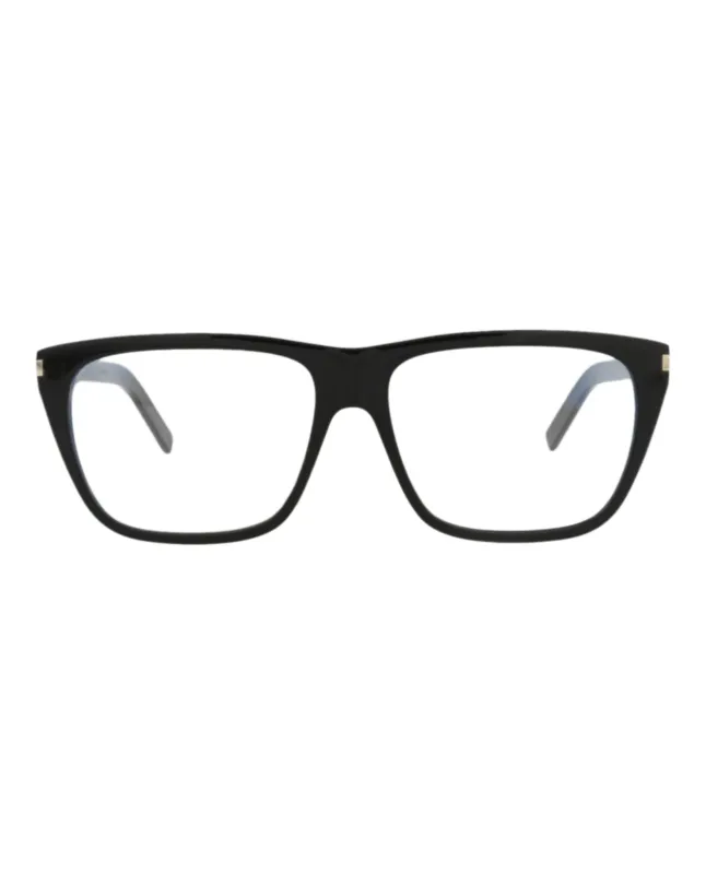 Saint Laurent SL 434SLIM 30010714 001 Square Plastic Black Optical Frames with Transparent Lens sold by Gaffos