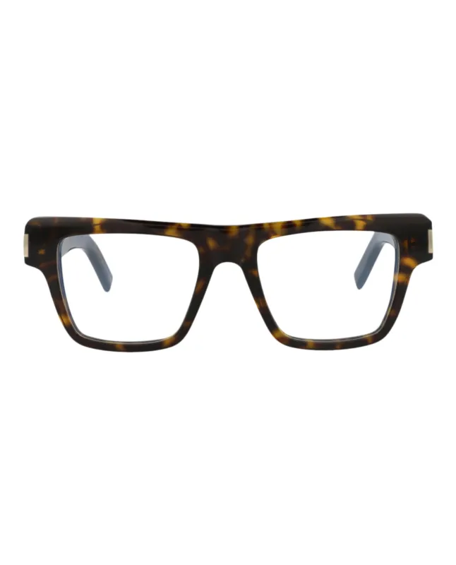 Saint Laurent SL 469OPT 30011675 002 Square Plastic Havana Optical Frames with Transparent Lens sold by Gaffos