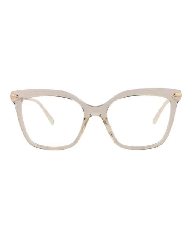Pomellato PM 0094O 30010194 004 Square Plastic Gold Optical Frames with Transparent Lens sold by Gaffos