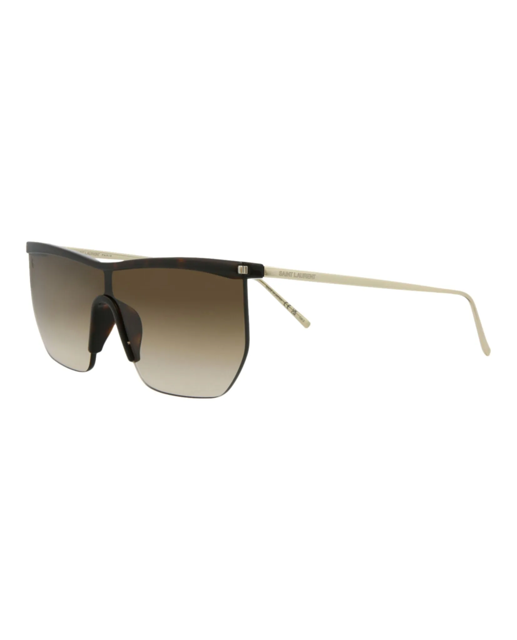 Saint Laurent SL 519MASK 30013068 003 Shield Metal Gold Sunglasses with Brown Lens sold by Gaffos product image thumbnail 2