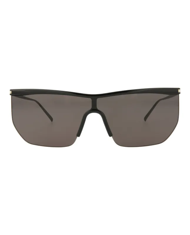Saint Laurent SL 519MASK 30013068 001 Shield Metal Black Sunglasses with Black Lens sold by Gaffos