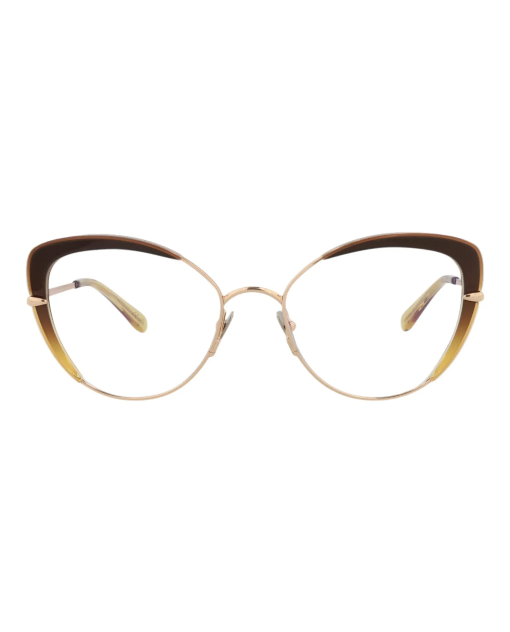 Pomellato PM 0125O 30014246 003 Cat-Eye Metal Gold Optical Frames with Transparent Lens sold by Gaffos
