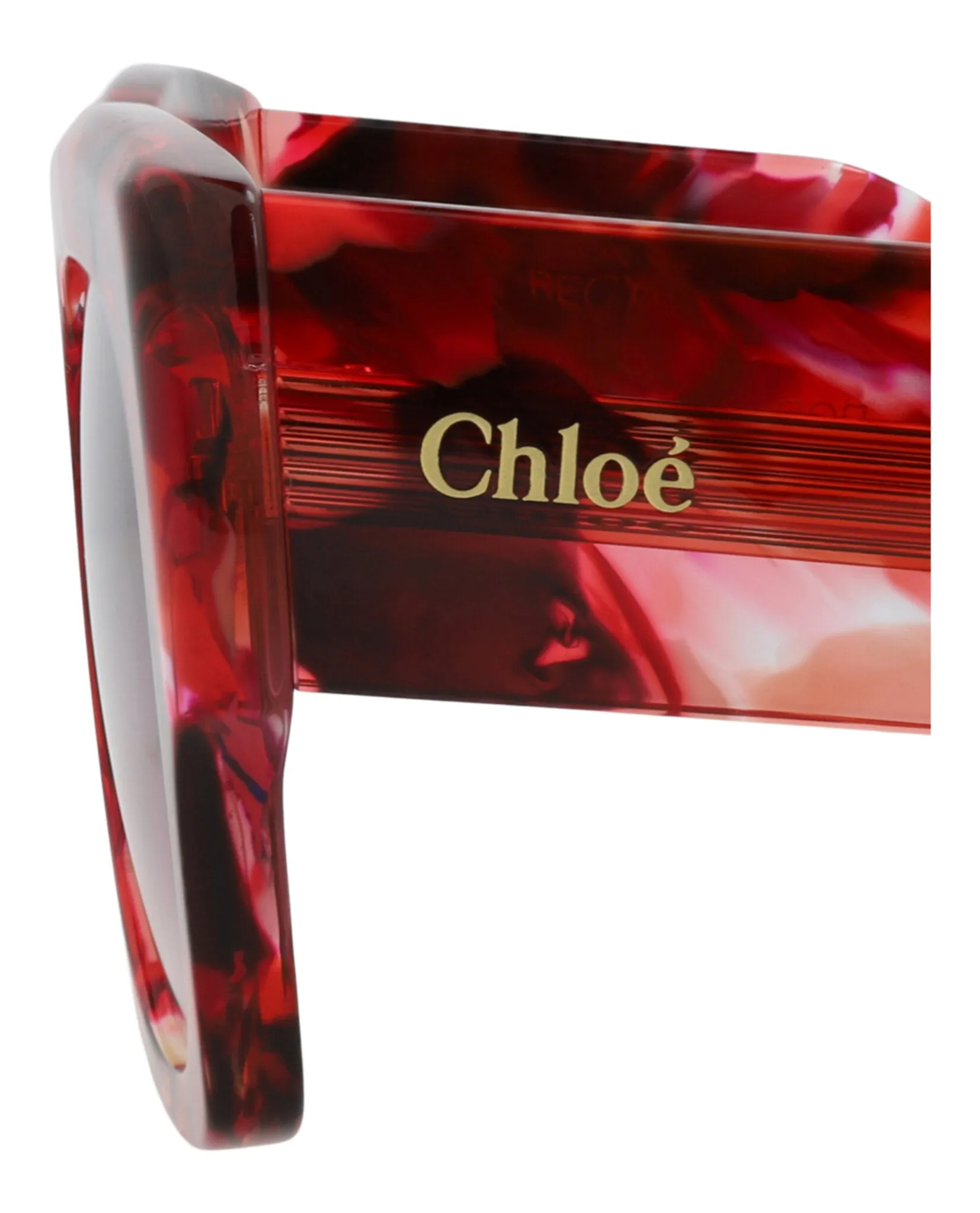 Chloé CH 0252S 30015701 007 Square Plastic Red Sunglasses with Violet Lens sold by Gaffos product image thumbnail 4