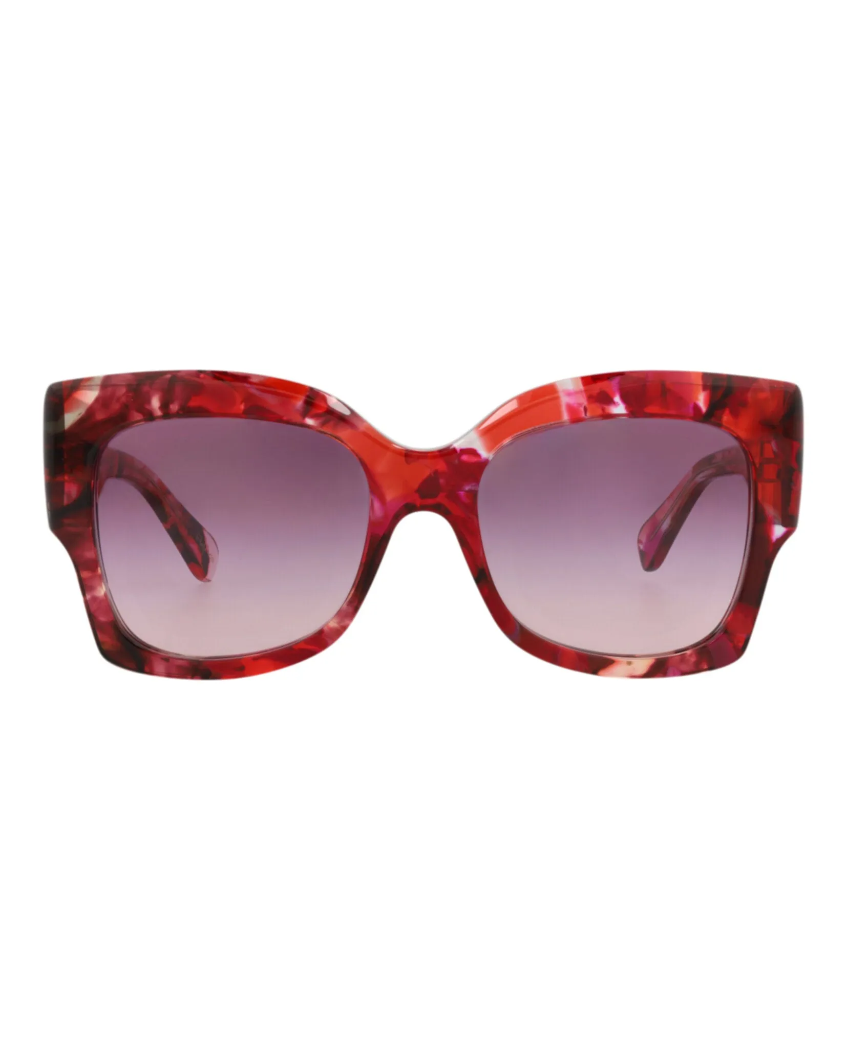 Chloé CH 0252S 30015701 007 Square Plastic Red Sunglasses with Violet Lens sold by Gaffos