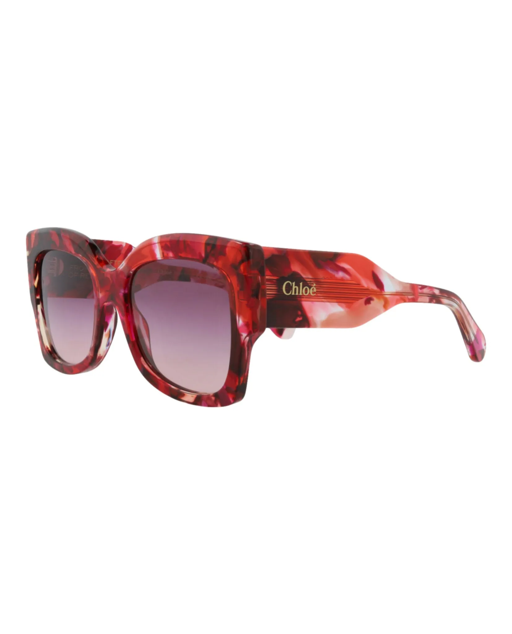 Chloé CH 0252S 30015701 007 Square Plastic Red Sunglasses with Violet Lens sold by Gaffos product image thumbnail 2