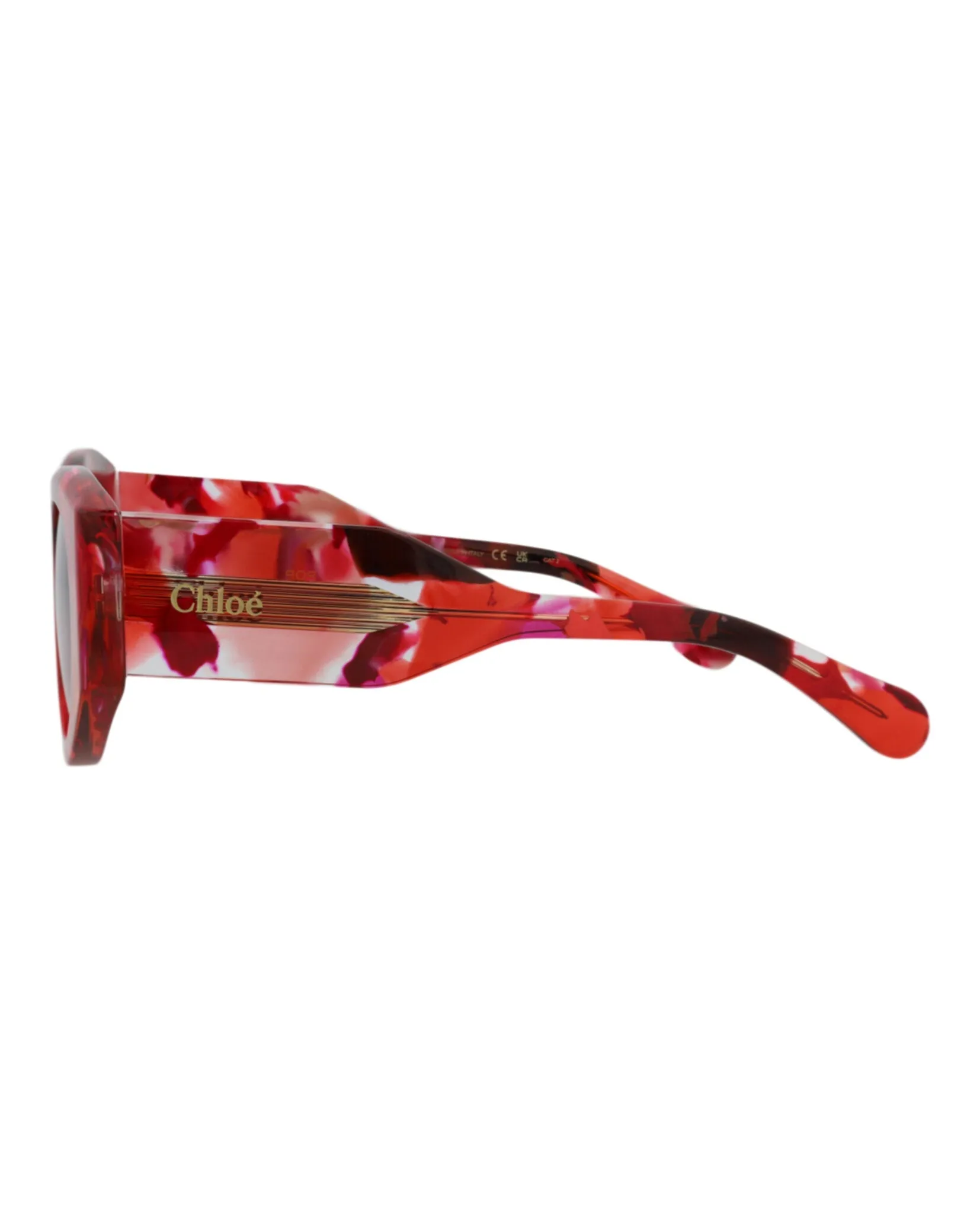Chloé CH 0251S 30015700 007 Round Plastic Red Sunglasses with Violet Lens sold by Gaffos product image thumbnail 3