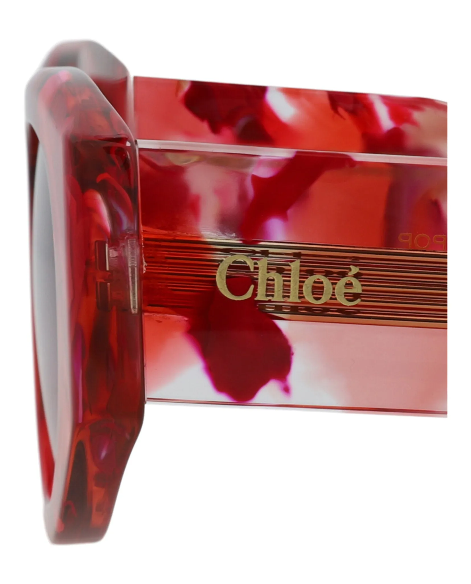 Chloé CH 0251S 30015700 007 Round Plastic Red Sunglasses with Violet Lens sold by Gaffos product image thumbnail 4