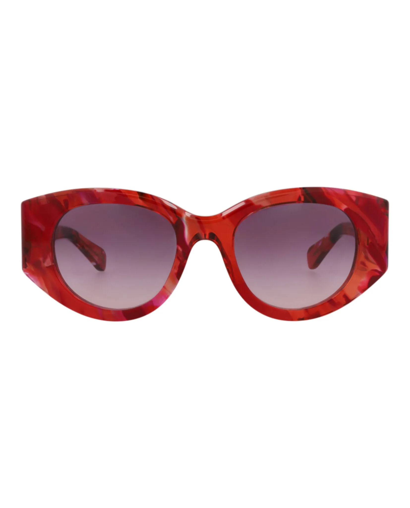 Chloé CH 0251S 30015700 007 Round Plastic Red Sunglasses with Violet Lens sold by Gaffos