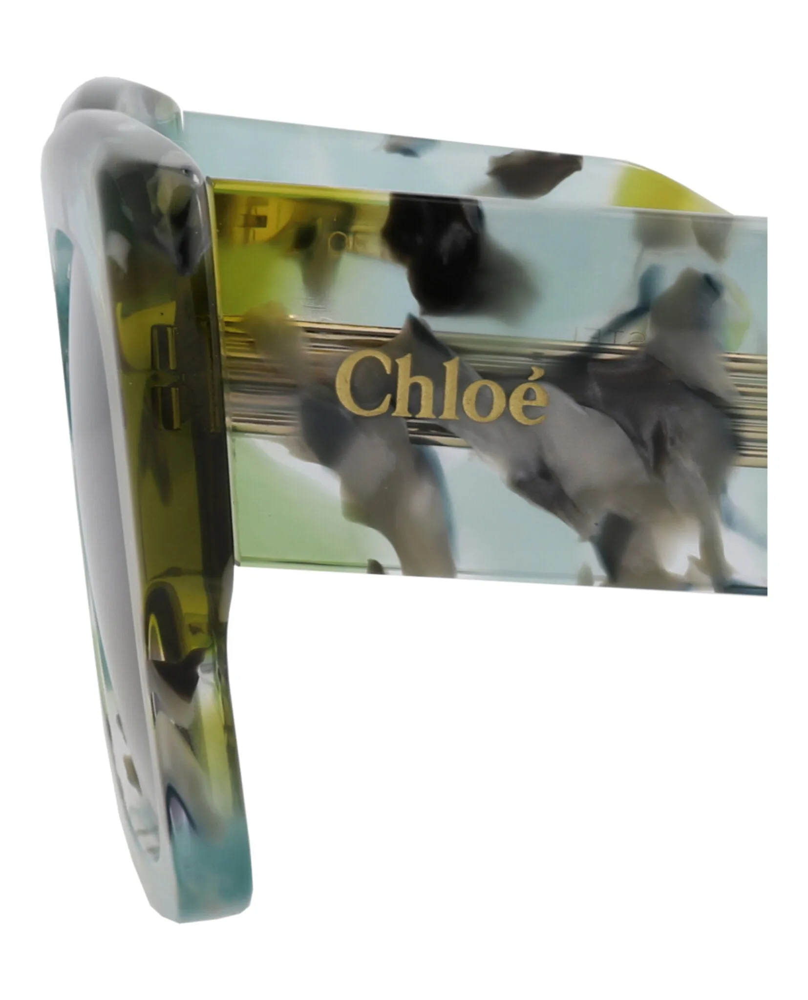 Chloé CH 0252S 30015701 006 Square Plastic Green Sunglasses with Grey Lens sold by Gaffos product image thumbnail 4