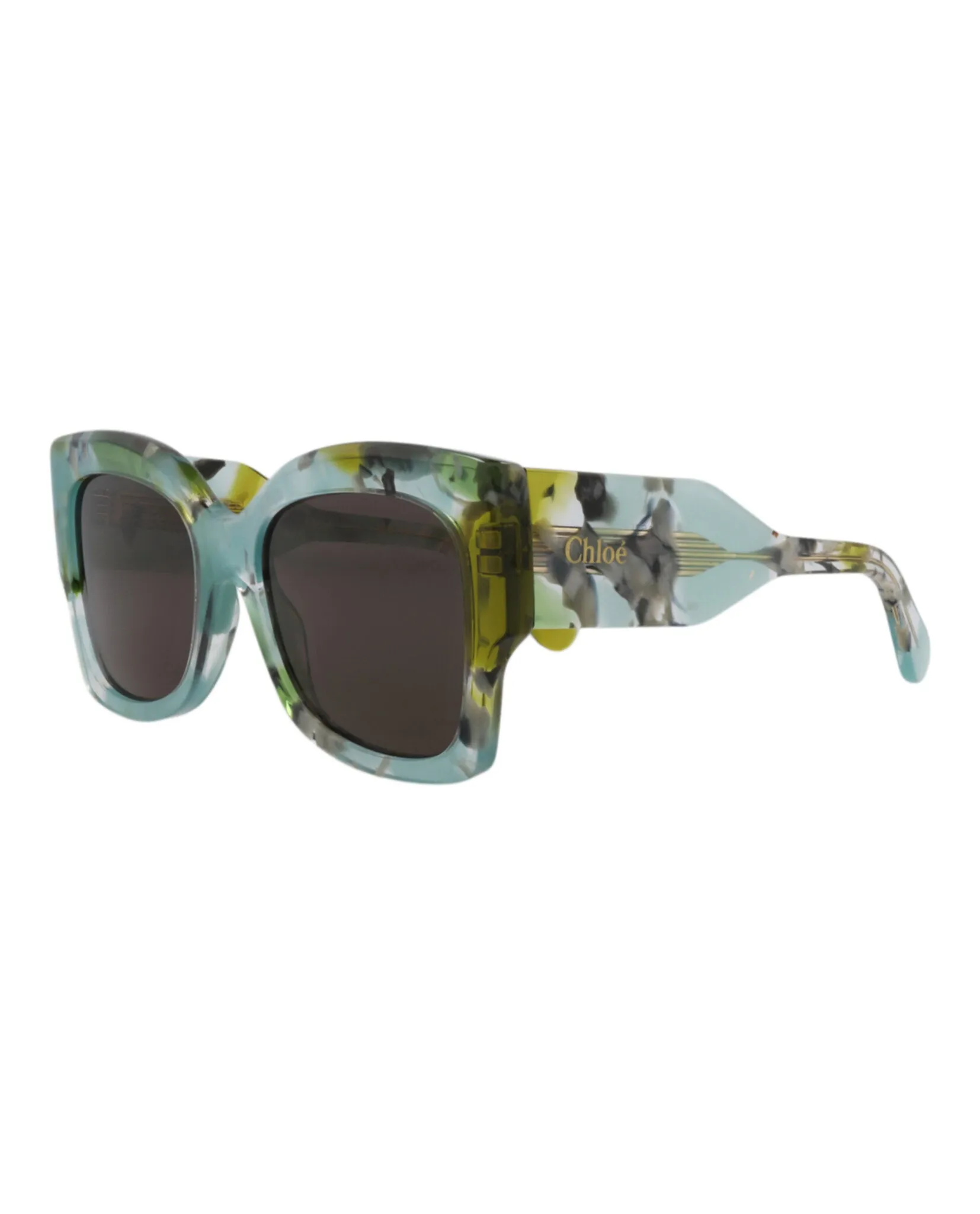 Chloé CH 0252S 30015701 006 Square Plastic Green Sunglasses with Grey Lens sold by Gaffos product image thumbnail 2