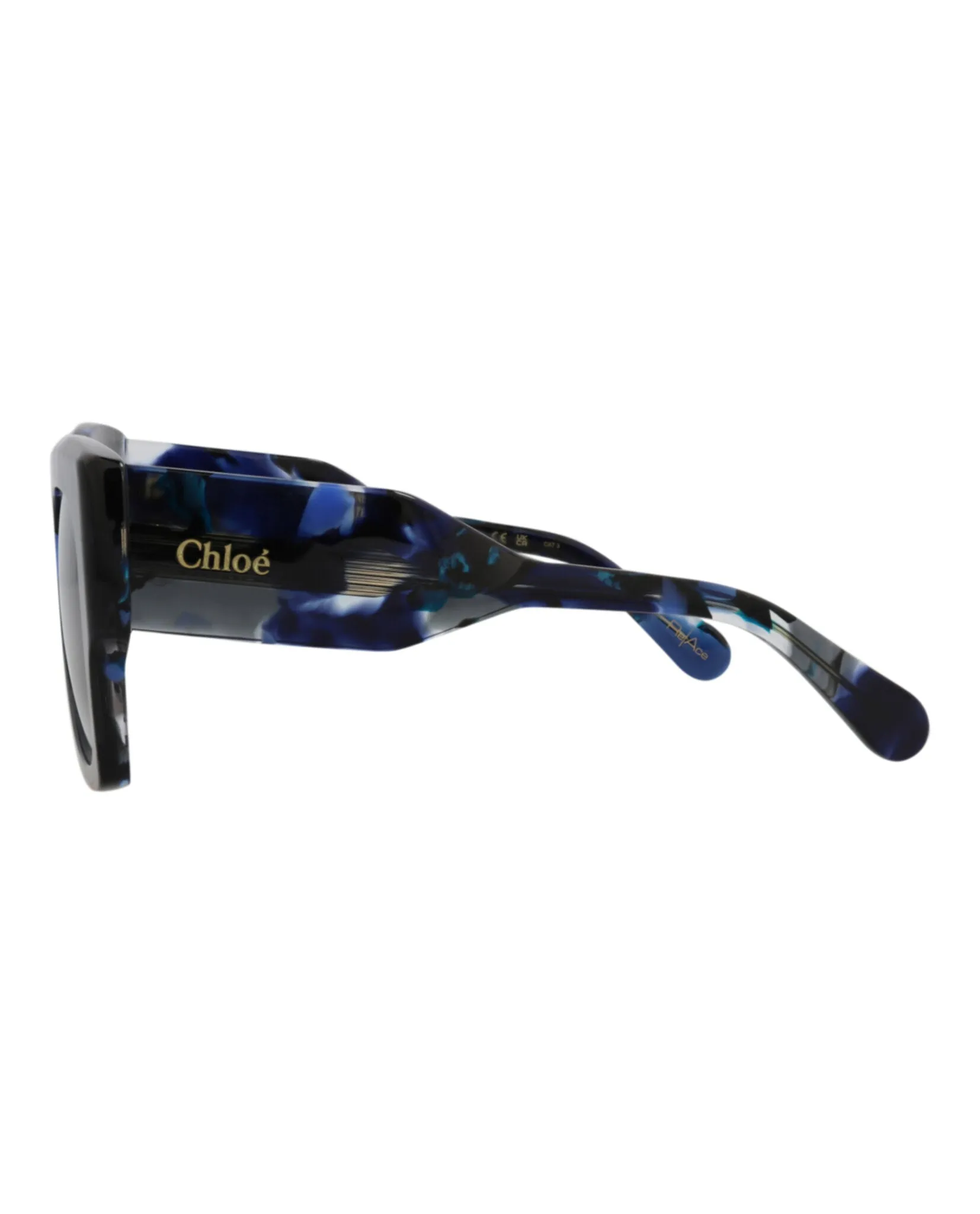 Chloé CH 0252S 30015701 004 Square Plastic Blue Sunglasses with Grey Lens sold by Gaffos product image thumbnail 3