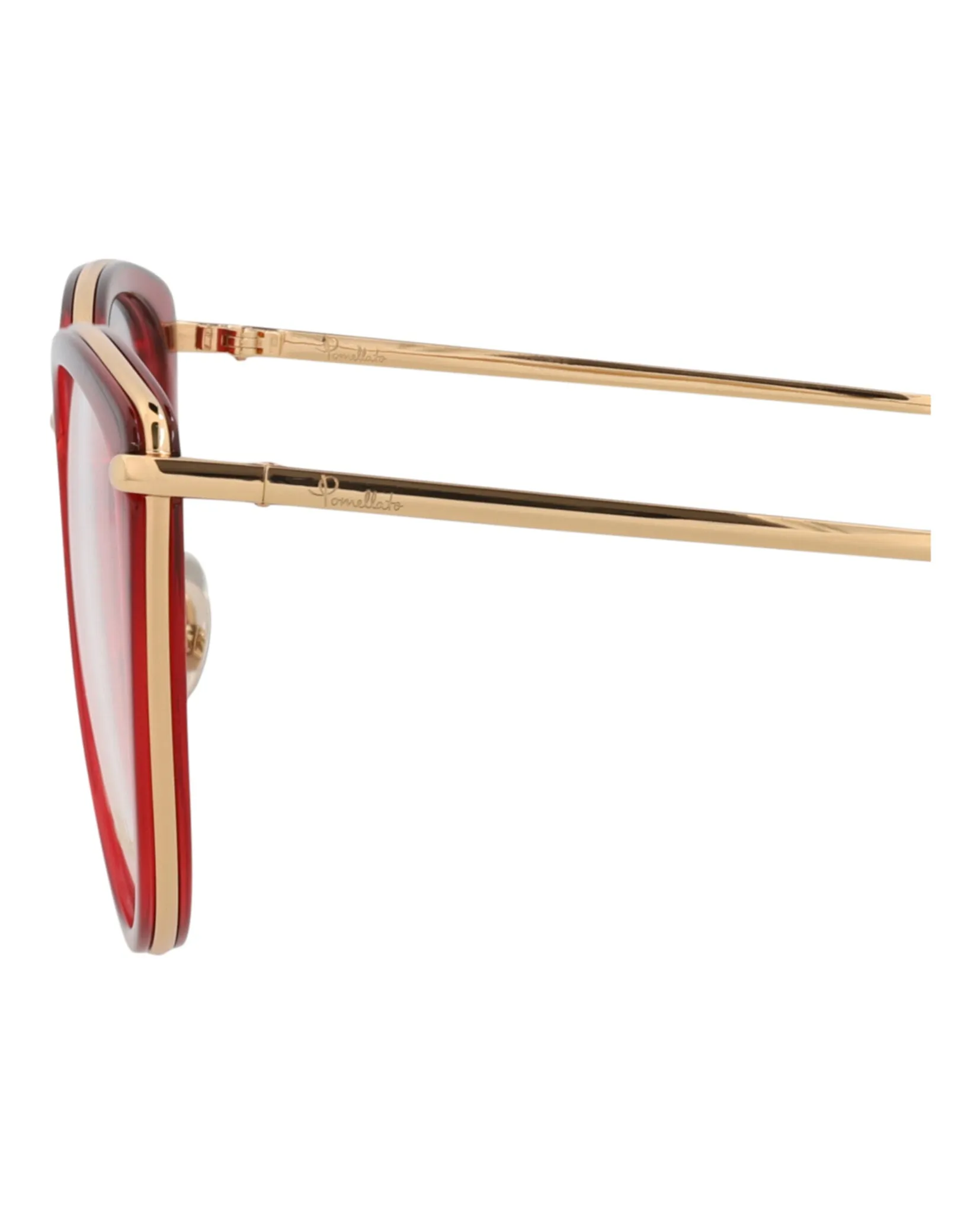 Pomellato PM 0083O 30008665 003 Cat-Eye Plastic Red Optical Frames with Gold Lens sold by Gaffos product image thumbnail 4