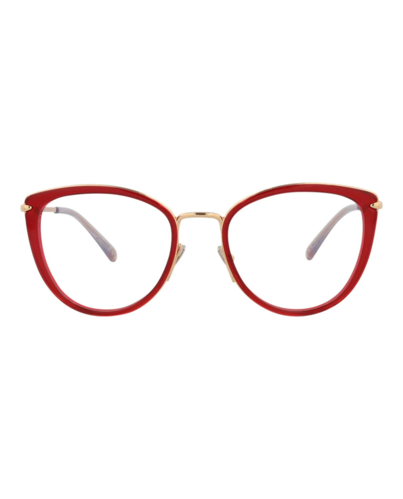 Pomellato PM 0083O 30008665 003 Cat-Eye Plastic Red Optical Frames with Gold Lens sold by Gaffos