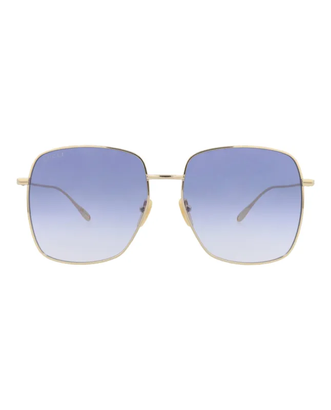 Gucci GG 1031S 30011783 004 Square Metal Gold Sunglasses with Violet Lens sold by Gaffos