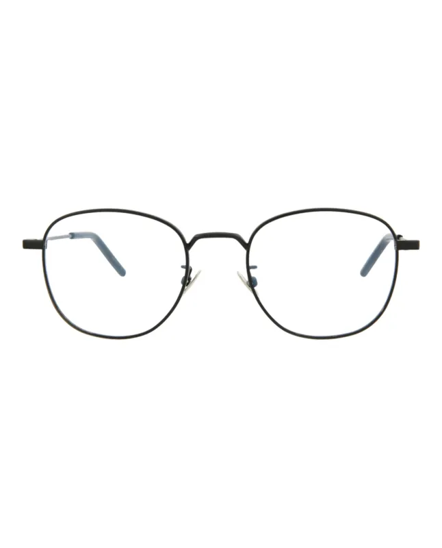 Saint Laurent SL 313 30008028 001 Round Metal Black Optical Frames with Transparent Lens sold by Gaffos