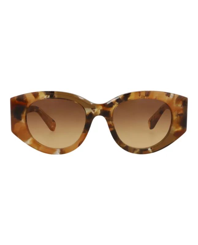Chloé CH 0251S 30015700 008 Round Plastic Havana Sunglasses with Brown Lens sold by Gaffos