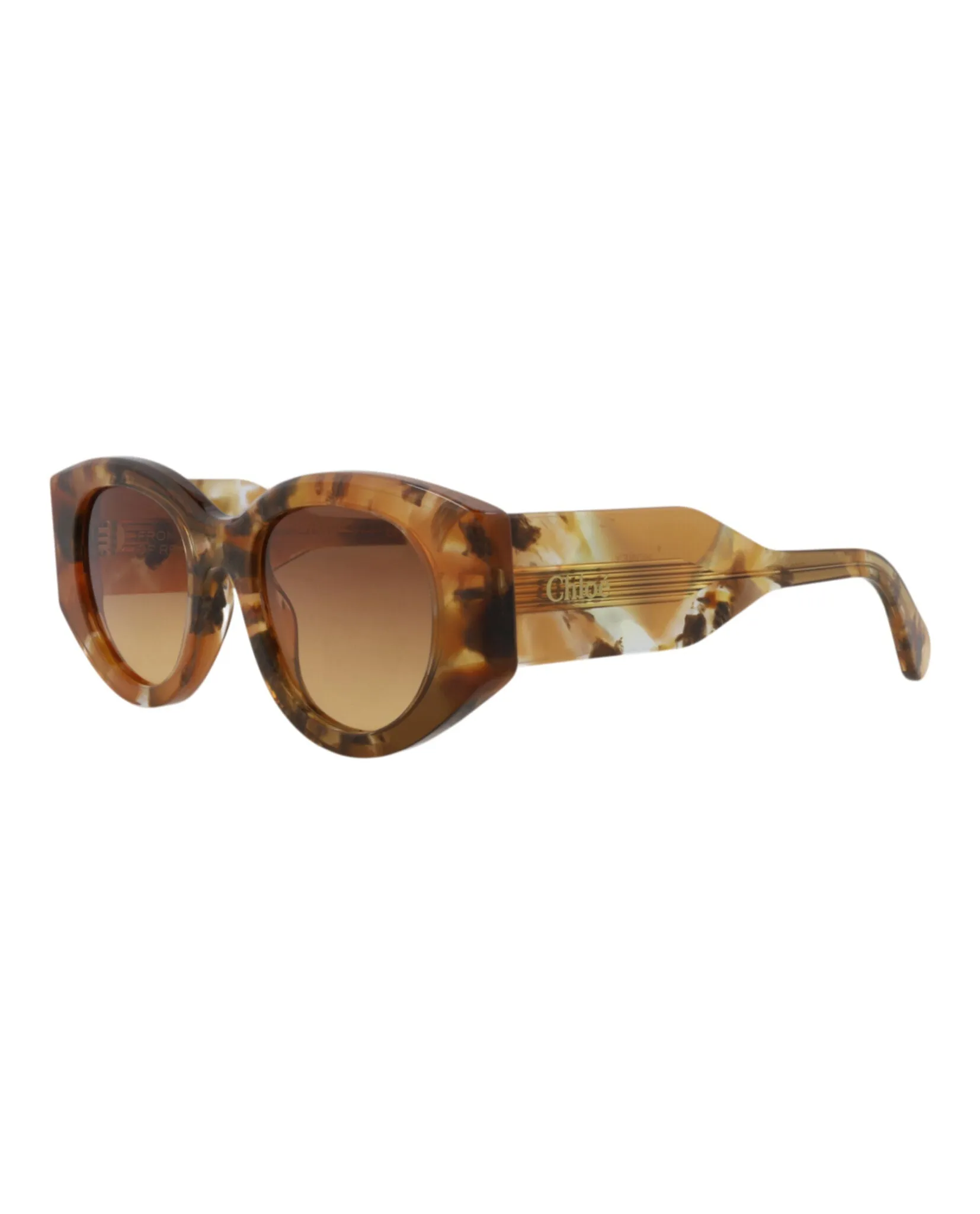 Chloé CH 0251S 30015700 008 Round Plastic Havana Sunglasses with Brown Lens sold by Gaffos product image thumbnail 2