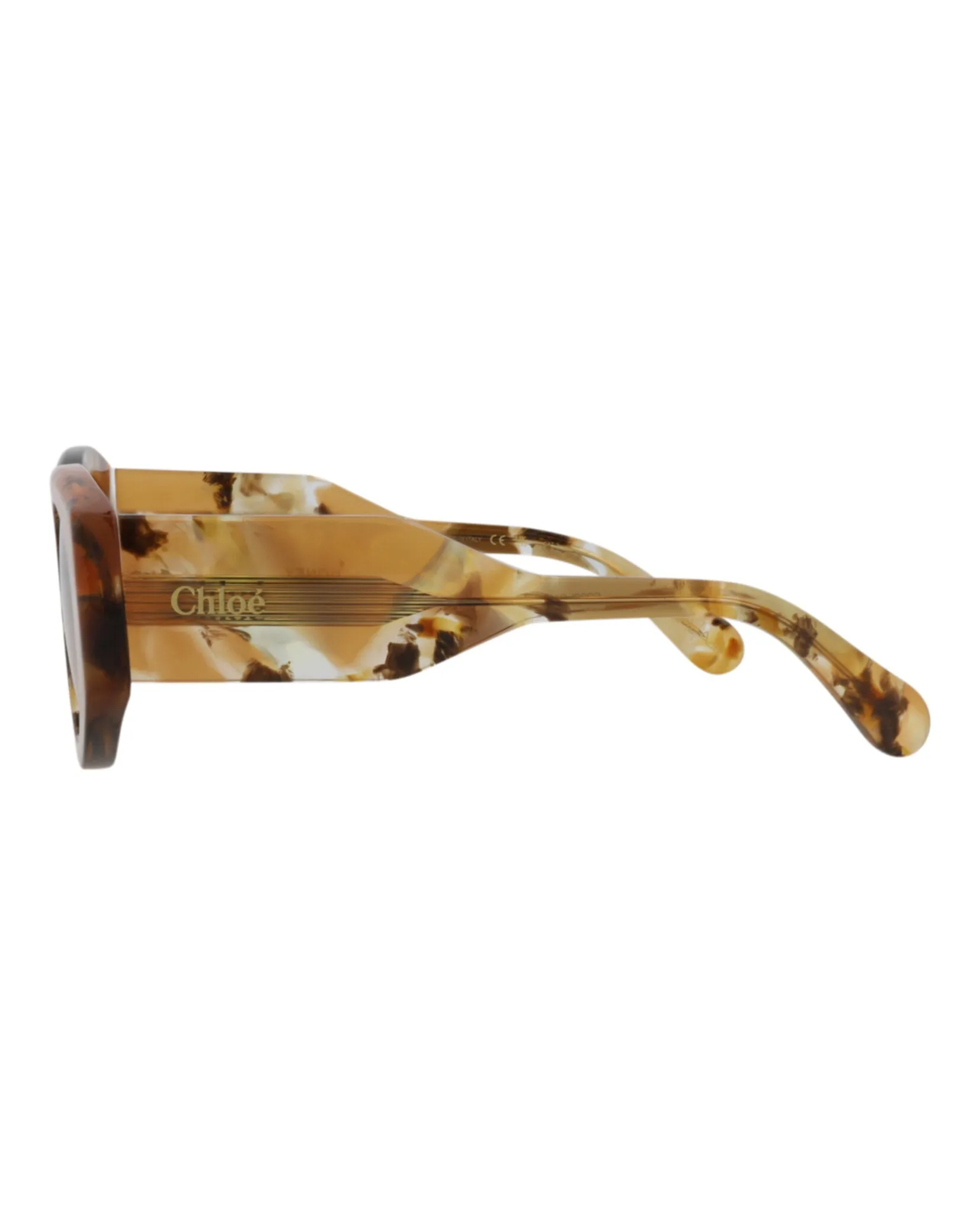 Chloé CH 0251S 30015700 008 Round Plastic Havana Sunglasses with Brown Lens sold by Gaffos product image thumbnail 3
