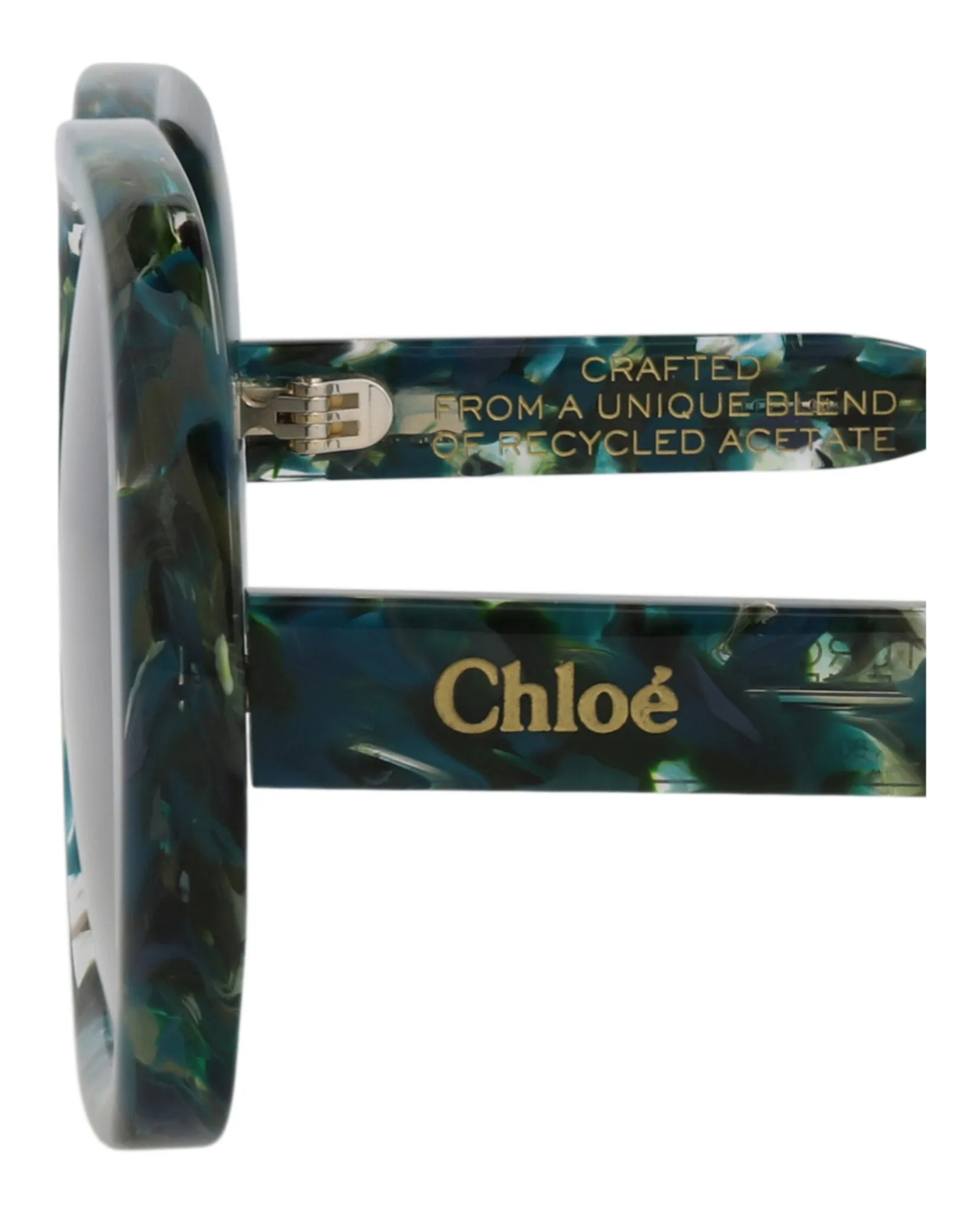Chloé CH 0222S 30015147 004 Square Plastic Green Sunglasses with Grey Lens sold by Gaffos product image thumbnail 4