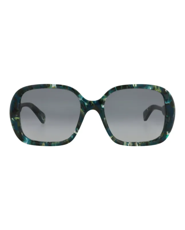 Chloé CH 0222S 30015147 004 Square Plastic Green Sunglasses with Grey Lens sold by Gaffos