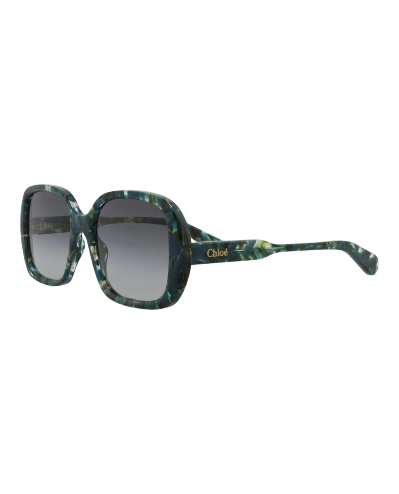 Chloé CH 0222S 30015147 004 Square Plastic Green Sunglasses with Grey Lens sold by Gaffos product image thumbnail 2