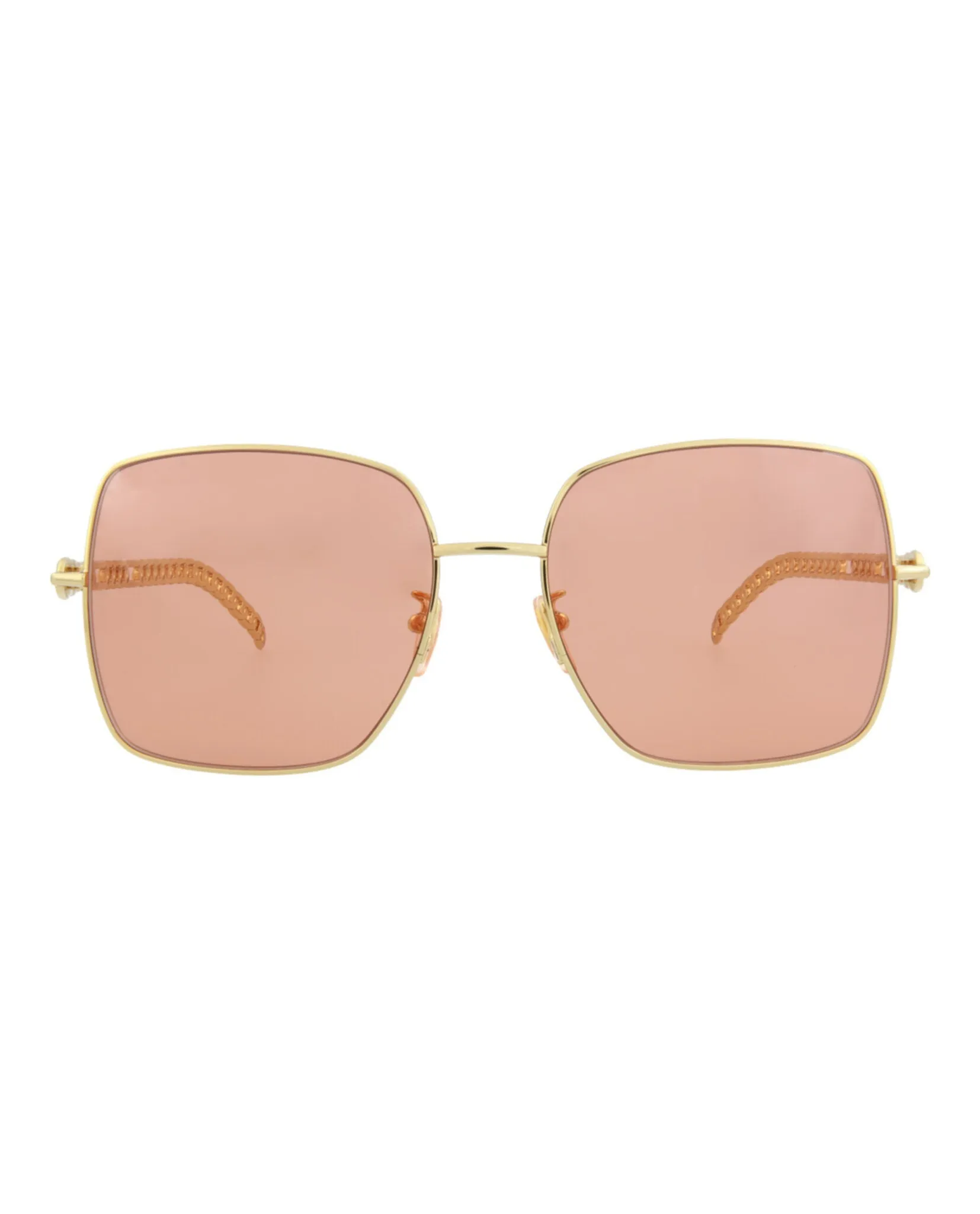 Gucci GG 0724S 30008881 005 Square Metal Gold Sunglasses with Orange Lens sold by Gaffos