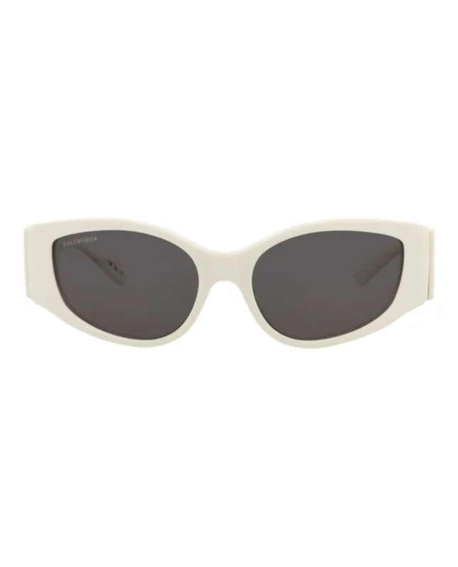 Balenciaga BB 0258S 30013963 003 Cat-Eye Plastic White Sunglasses with Grey Lens sold by Gaffos