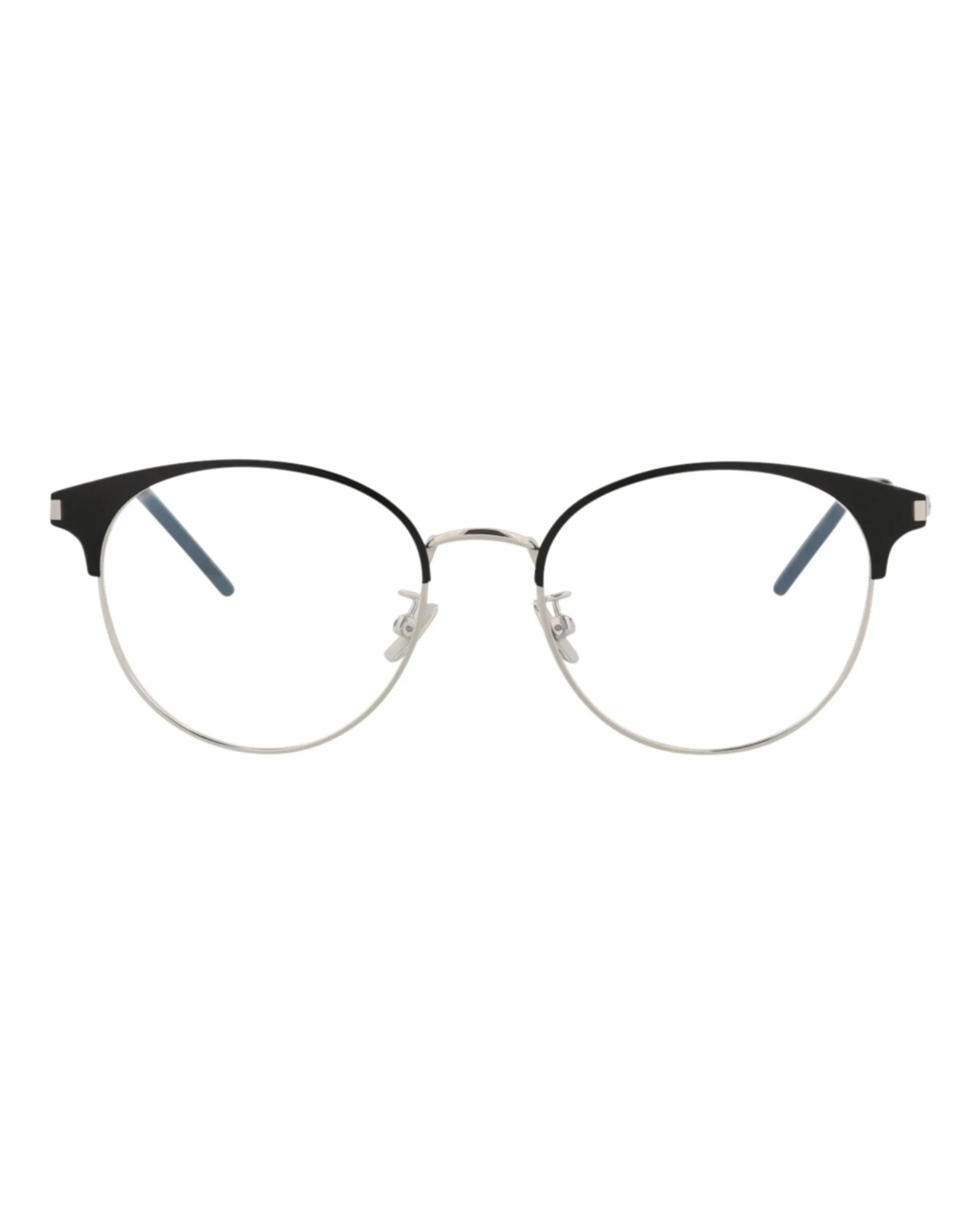 Saint Laurent SL 236F 30002732 002 Round Metal Silver Optical Frames with Transparent Lens sold by Gaffos