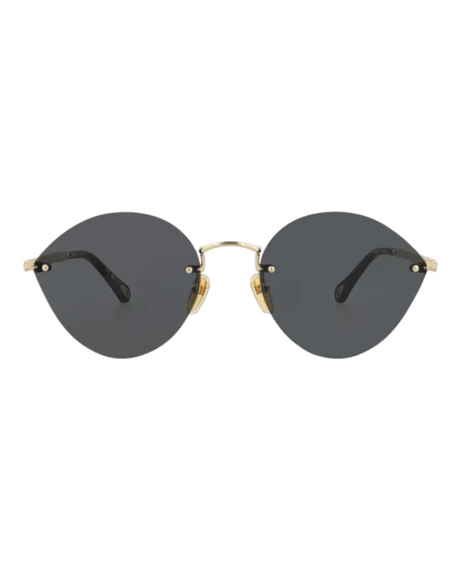 Chloé CH 0253S 30015745 001 Cat-Eye Metal Gold Sunglasses with Grey Lens sold by Gaffos
