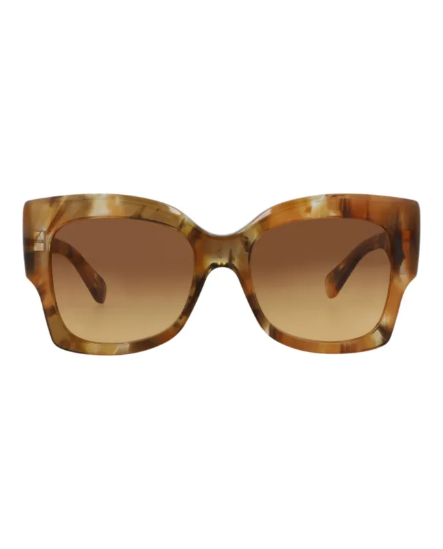 Chloé CH 0252S 30015701 008 Square Plastic Havana Sunglasses with Brown Lens sold by Gaffos