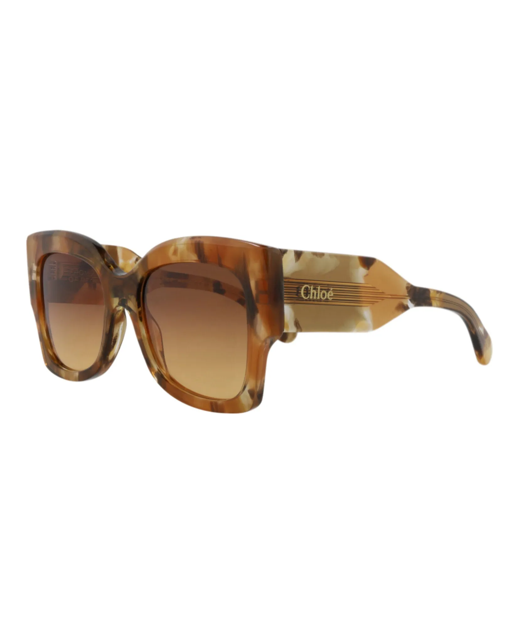 Chloé CH 0252S 30015701 008 Square Plastic Havana Sunglasses with Brown Lens sold by Gaffos product image thumbnail 2