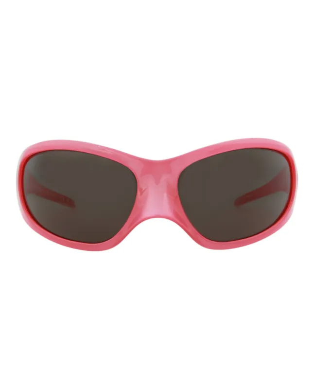 Balenciaga BB 0252S 30013804 002 Shield Plastic Pink Sunglasses with Grey Lens sold by Gaffos