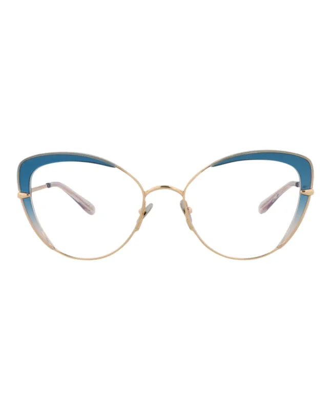 Pomellato PM 0125O 30014246 002 Cat-Eye Metal Gold Optical Frames with Transparent Lens sold by Gaffos