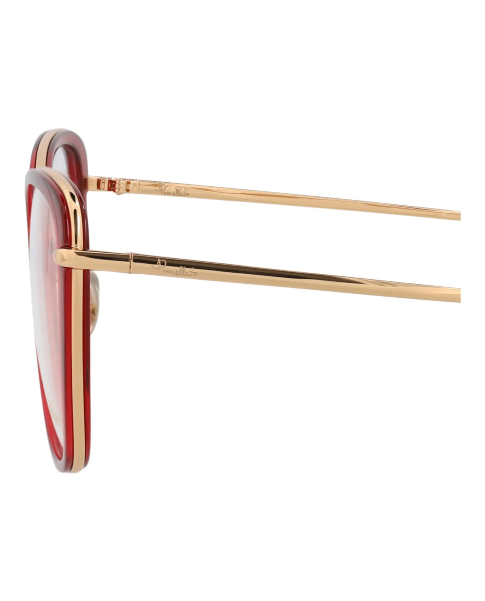 Pomellato PM 0084O 30008667 003 Cat-Eye Plastic Red Optical Frames with Gold Lens sold by Gaffos product image thumbnail 4