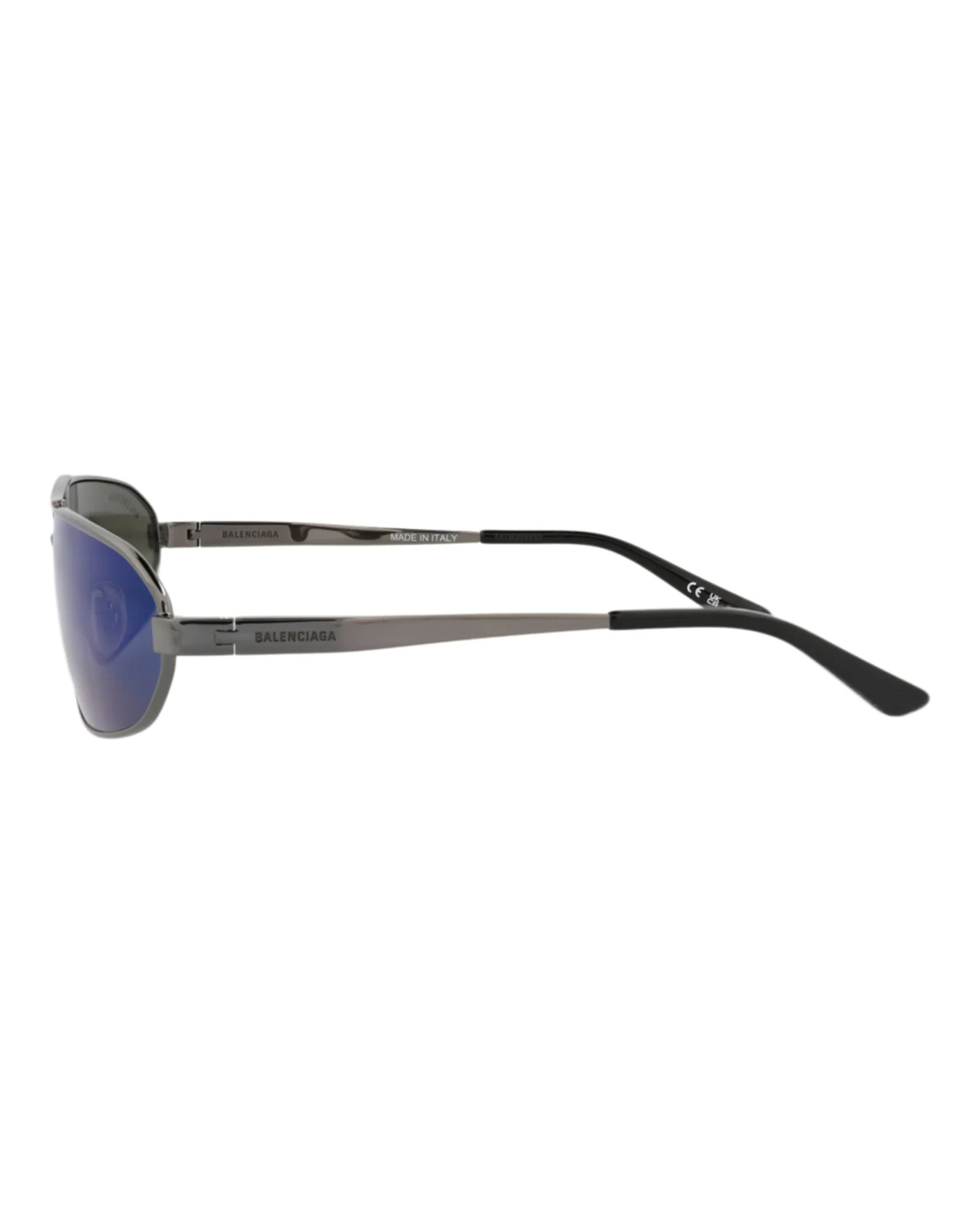 Balenciaga BB 0227S 30013402 004 Shield Metal Ruthenium Sunglasses with Blue Lens sold by Gaffos product image thumbnail 3