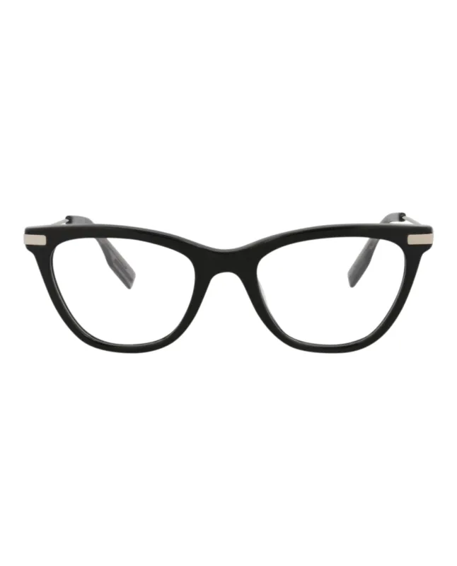 McQ Alexander McQueen MQ 0339O 30011569 001 Cat-Eye Plastic Silver Optical Frames with Transparent Lens sold by Gaffos