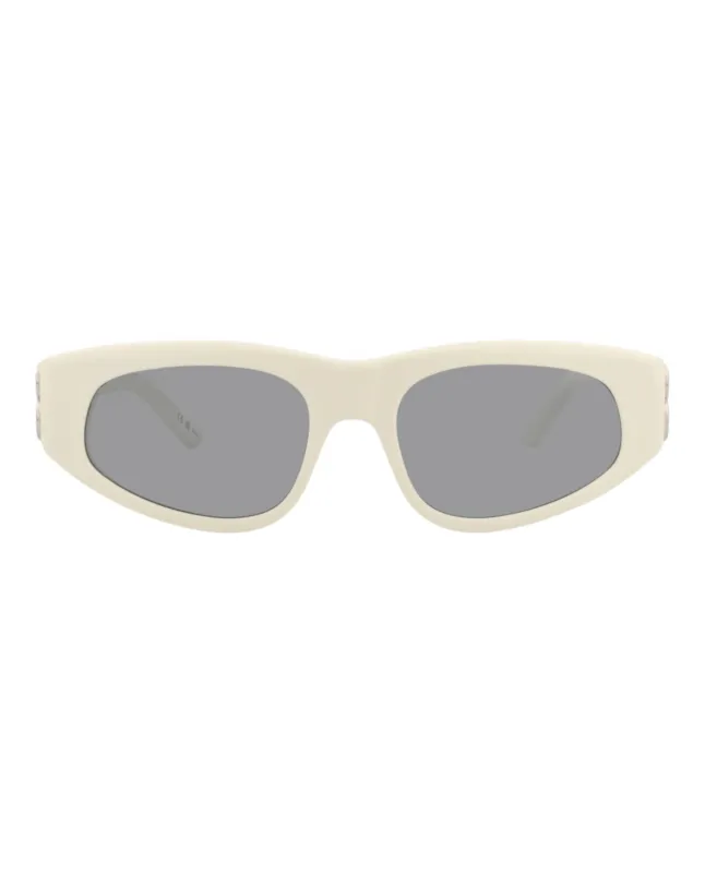 Balenciaga BB 0095S 30008868 021 Cat-Eye Plastic Silver Sunglasses with Silver Lens sold by Gaffos