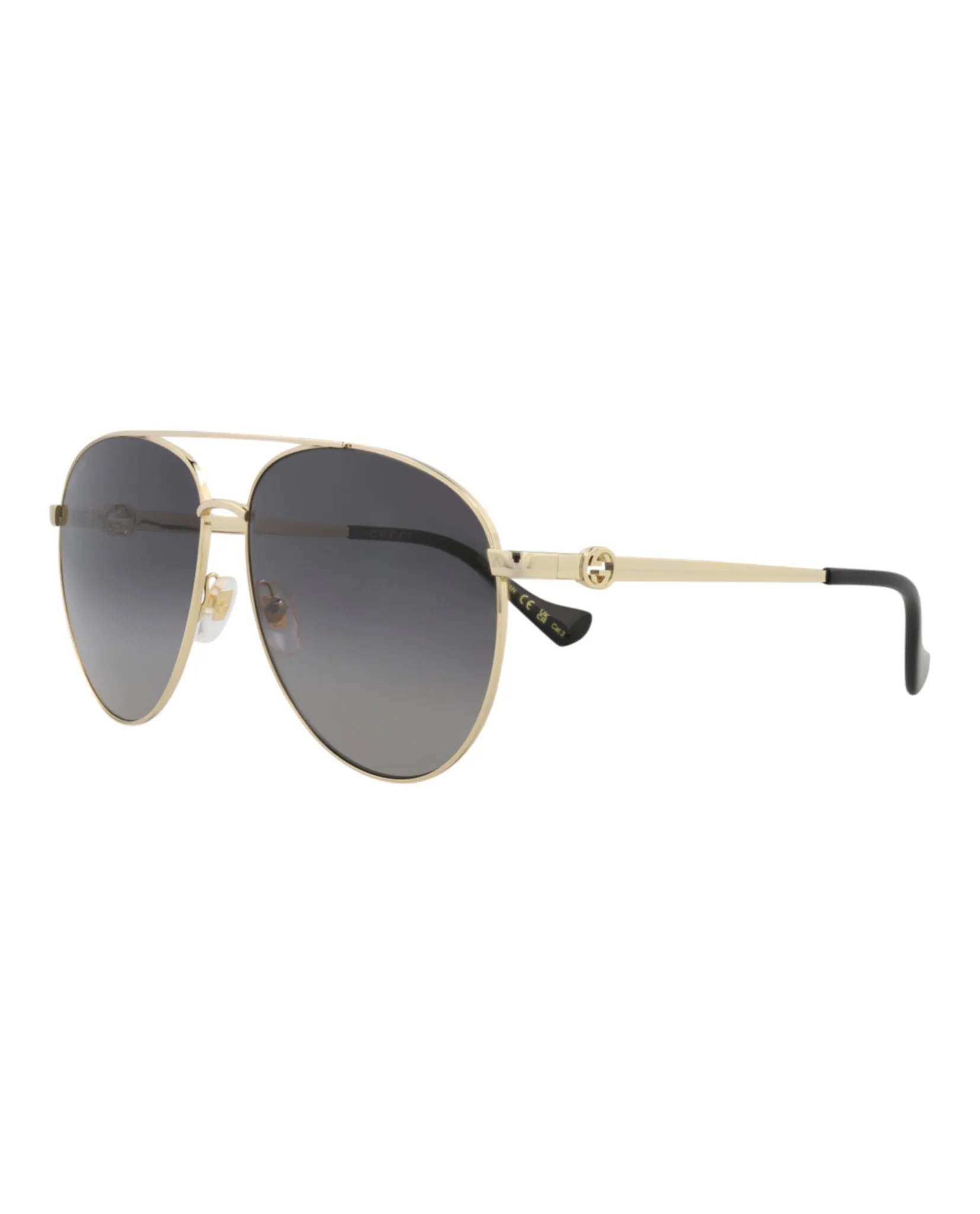 Gucci GG 1088S 30012964 001 Aviator Metal Gold Sunglasses with Grey Lens sold by Gaffos product image thumbnail 2