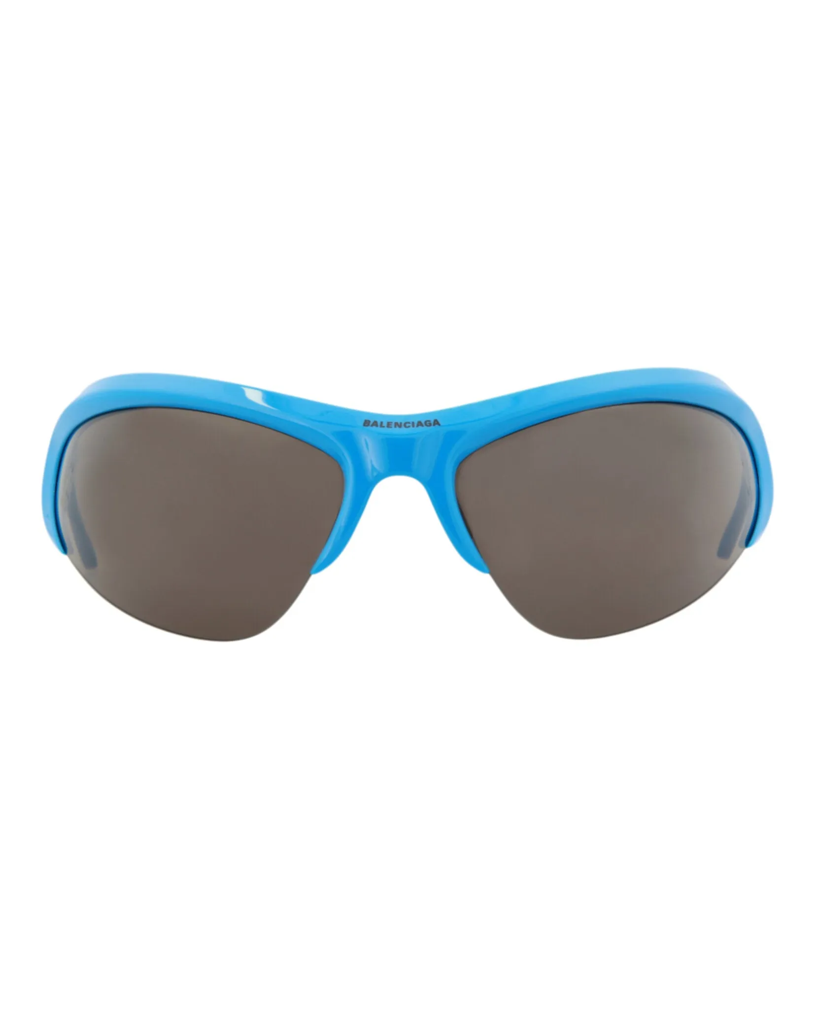 Balenciaga BB 0232S 30013513 004 Shield Plastic Blue Sunglasses with Silver Lens sold by Gaffos