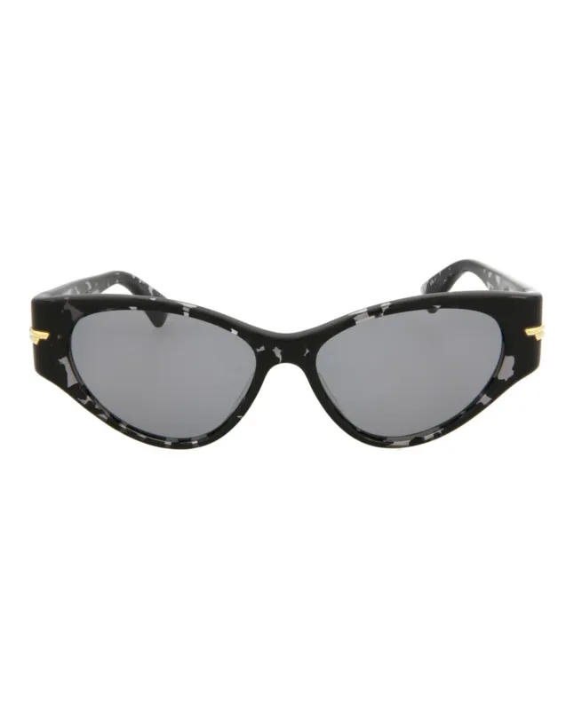Bottega Veneta BV 1002S 30007849 002 Cat-Eye Plastic Havana Sunglasses with Grey Lens sold by Gaffos