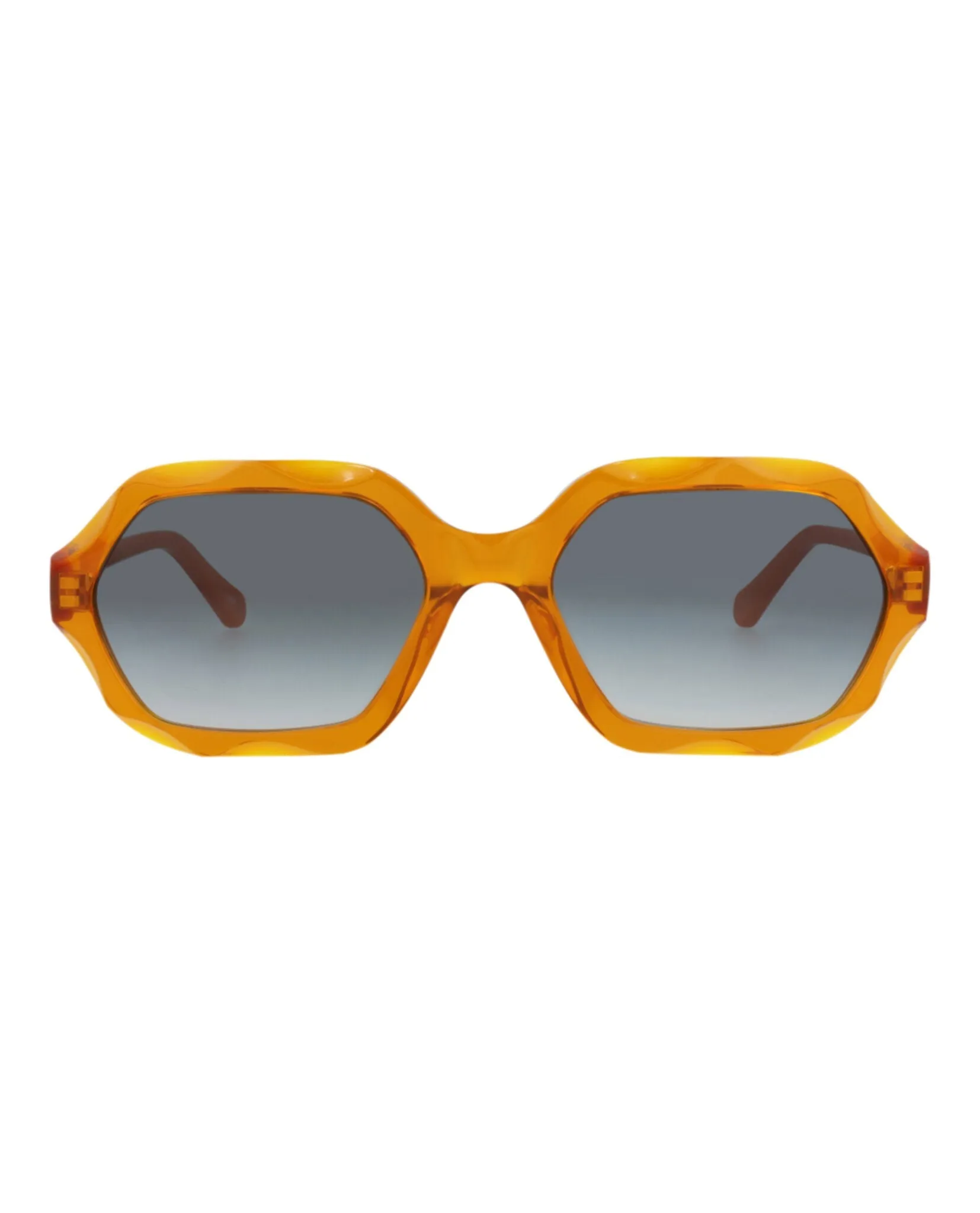 Chloé CH 0227S 30015142 004 Square Plastic Orange Sunglasses with Grey Lens sold by Gaffos