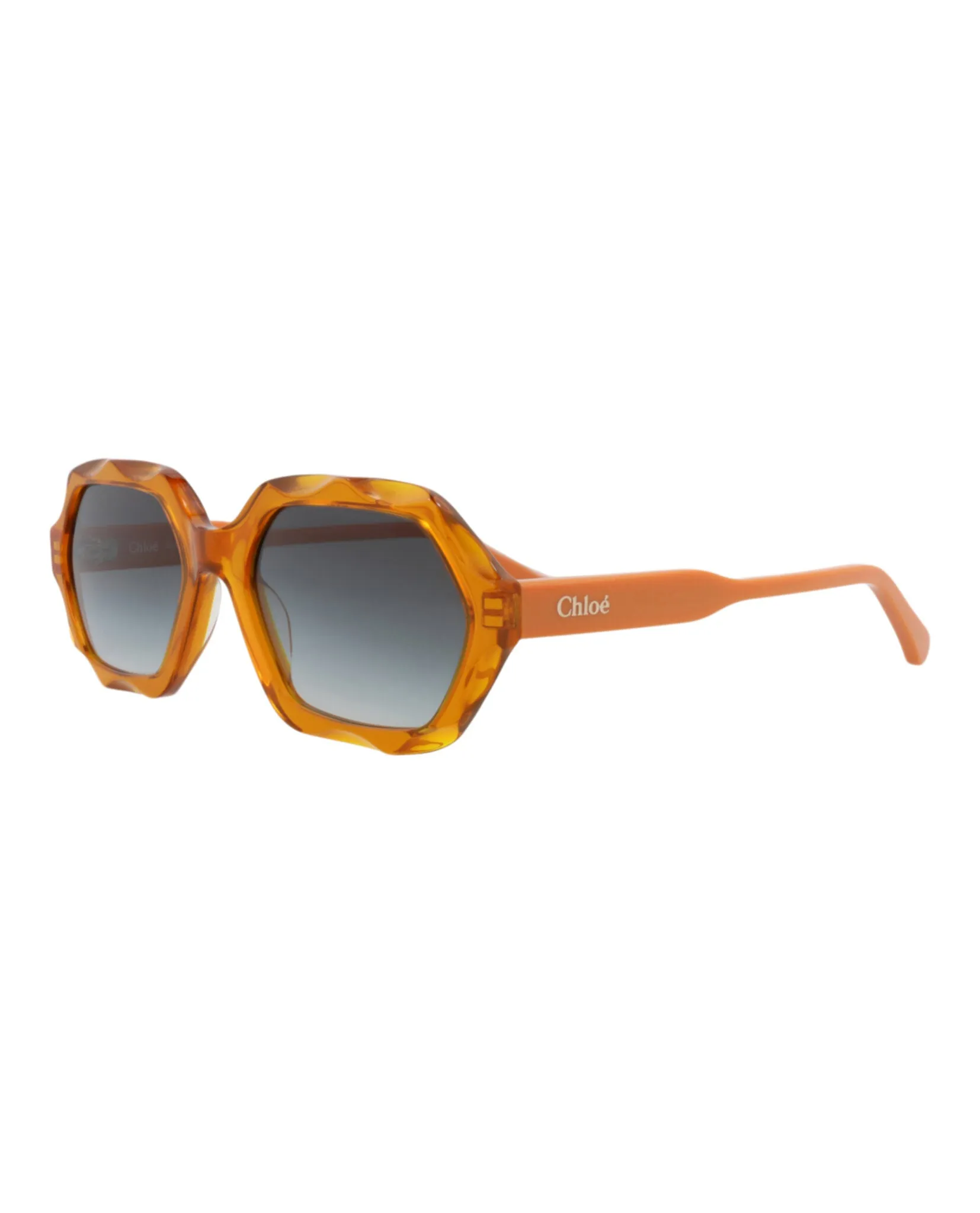 Chloé CH 0227S 30015142 004 Square Plastic Orange Sunglasses with Grey Lens sold by Gaffos product image thumbnail 2