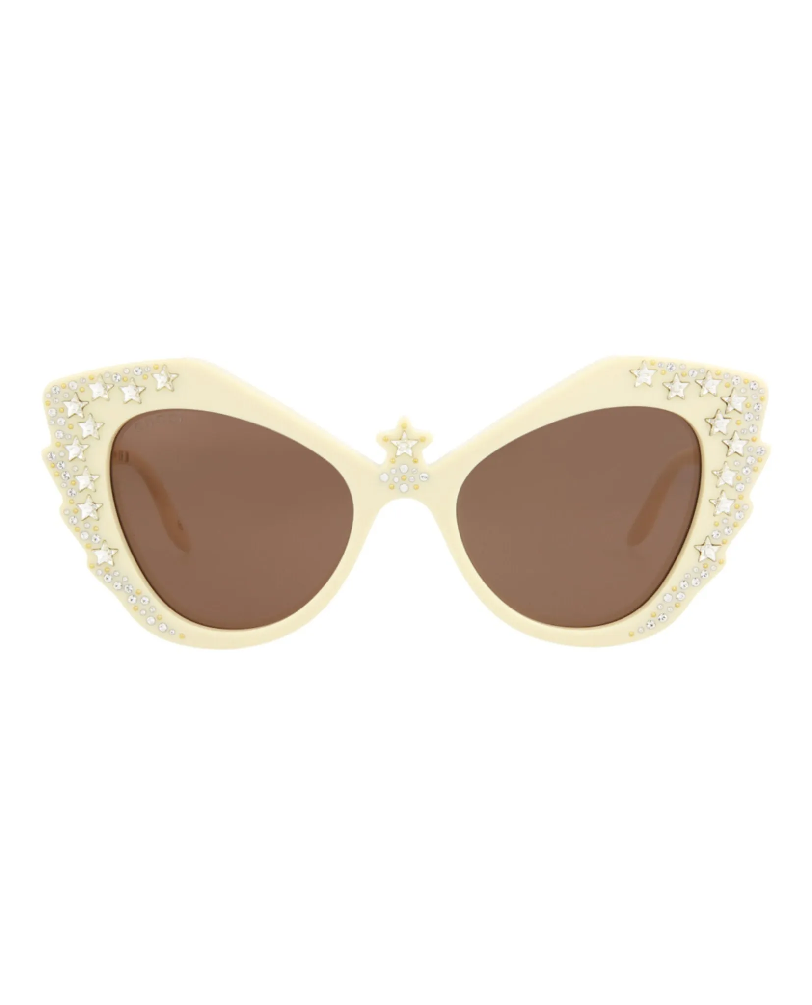 Gucci GG 1095S 30012868 002 Cat-Eye Plastic Ivory Sunglasses with Brown Lens sold by Gaffos