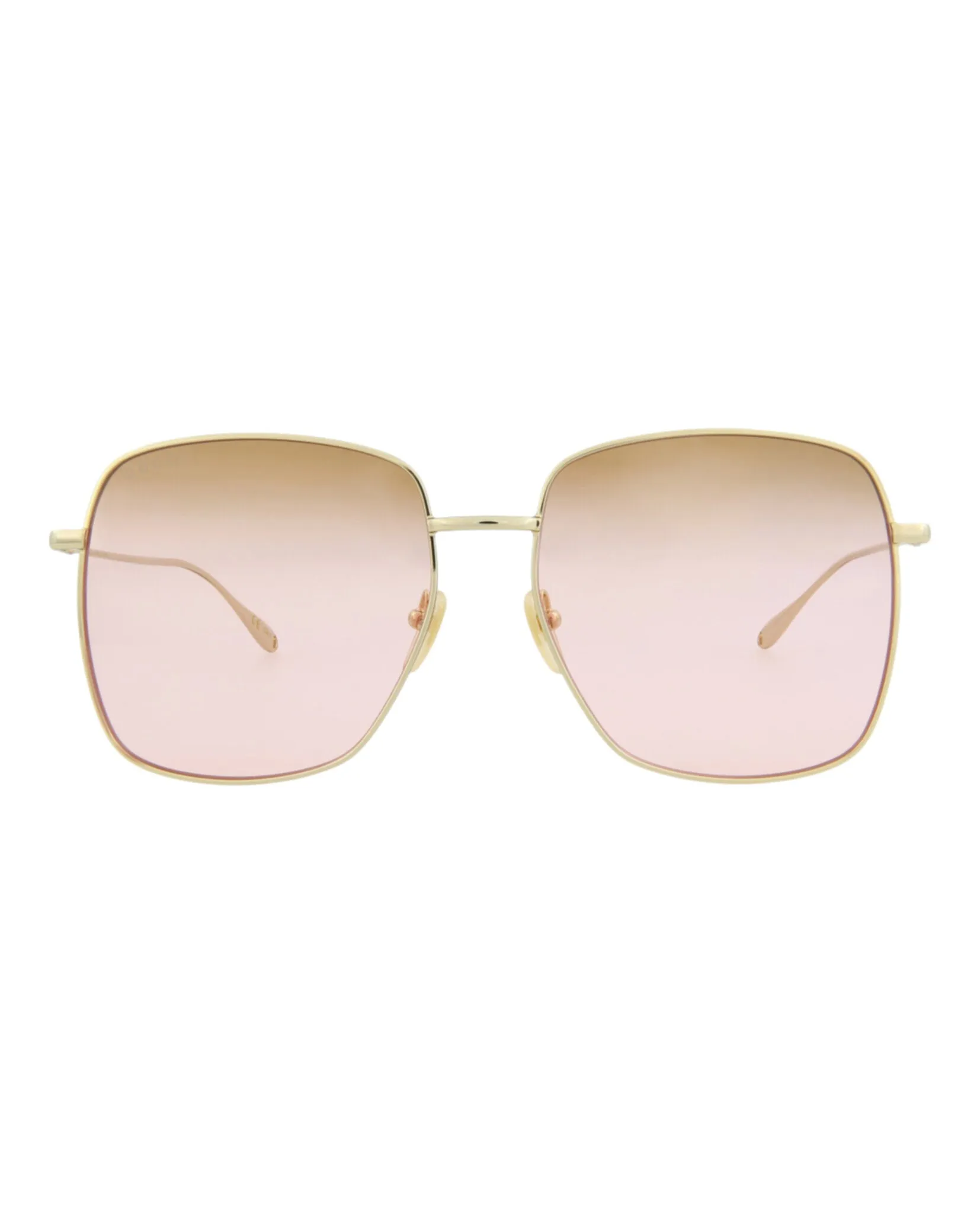 Gucci GG 1031S 30011783 005 Square Metal Gold Sunglasses with Pink Lens sold by Gaffos